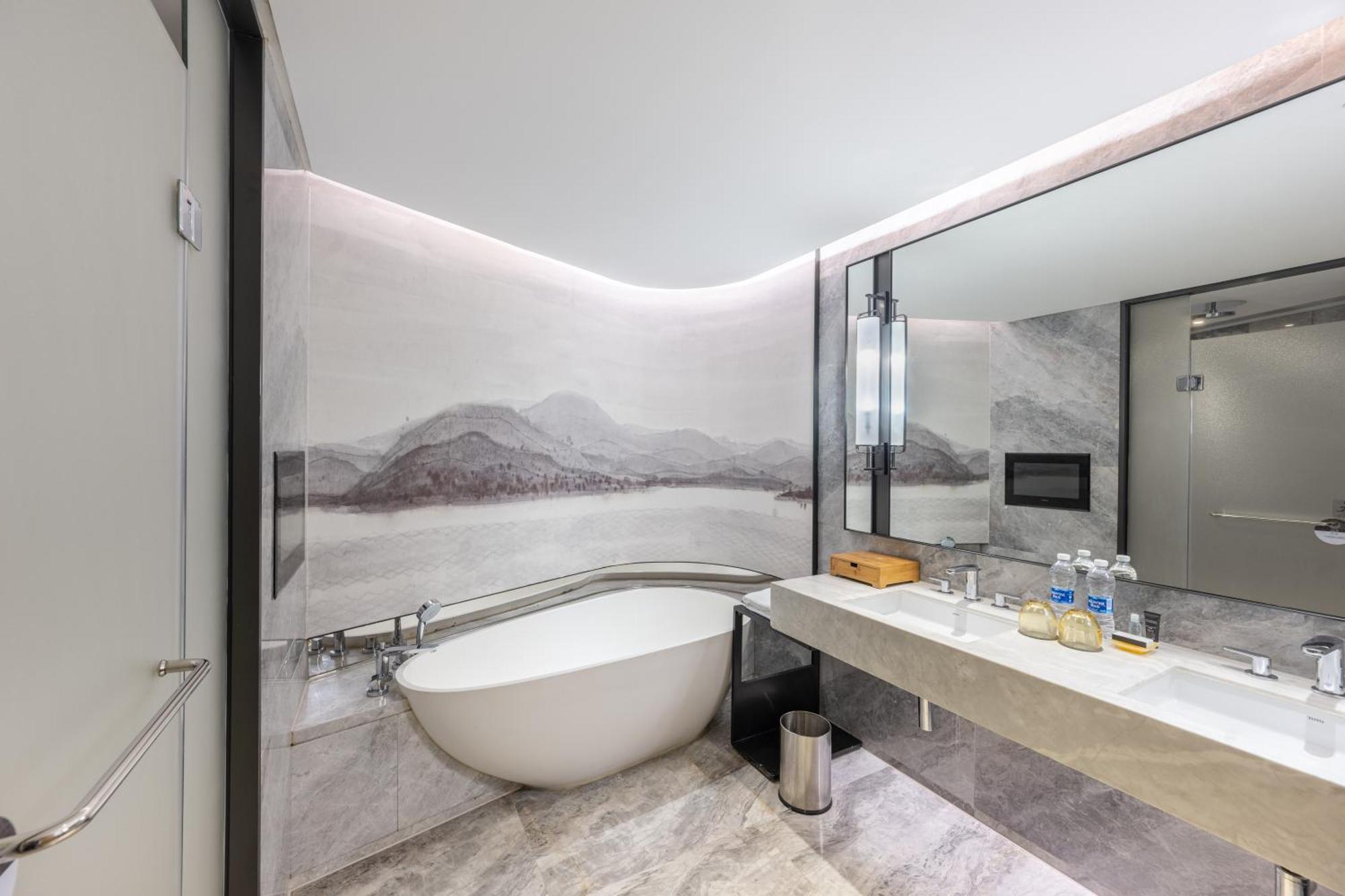 Sheraton Grand Hangzhou Binjiang Hotel Exterior foto