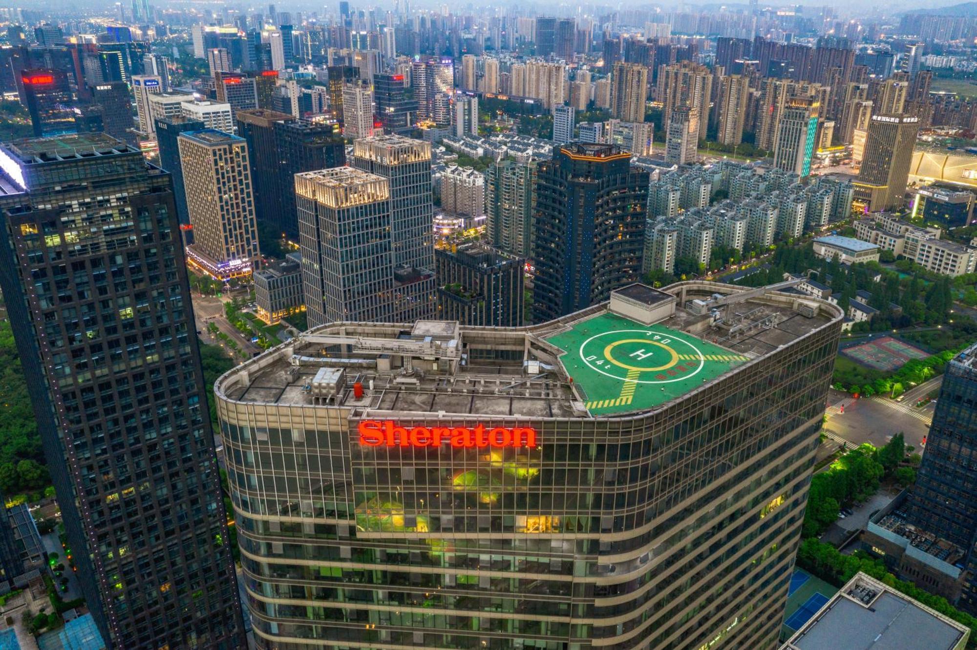 Sheraton Grand Hangzhou Binjiang Hotel Exterior foto
