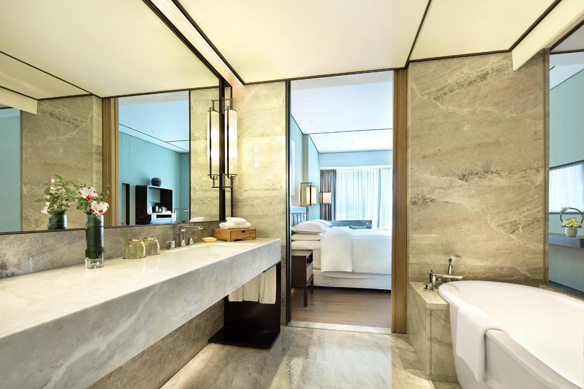 Sheraton Grand Hangzhou Binjiang Hotel Exterior foto