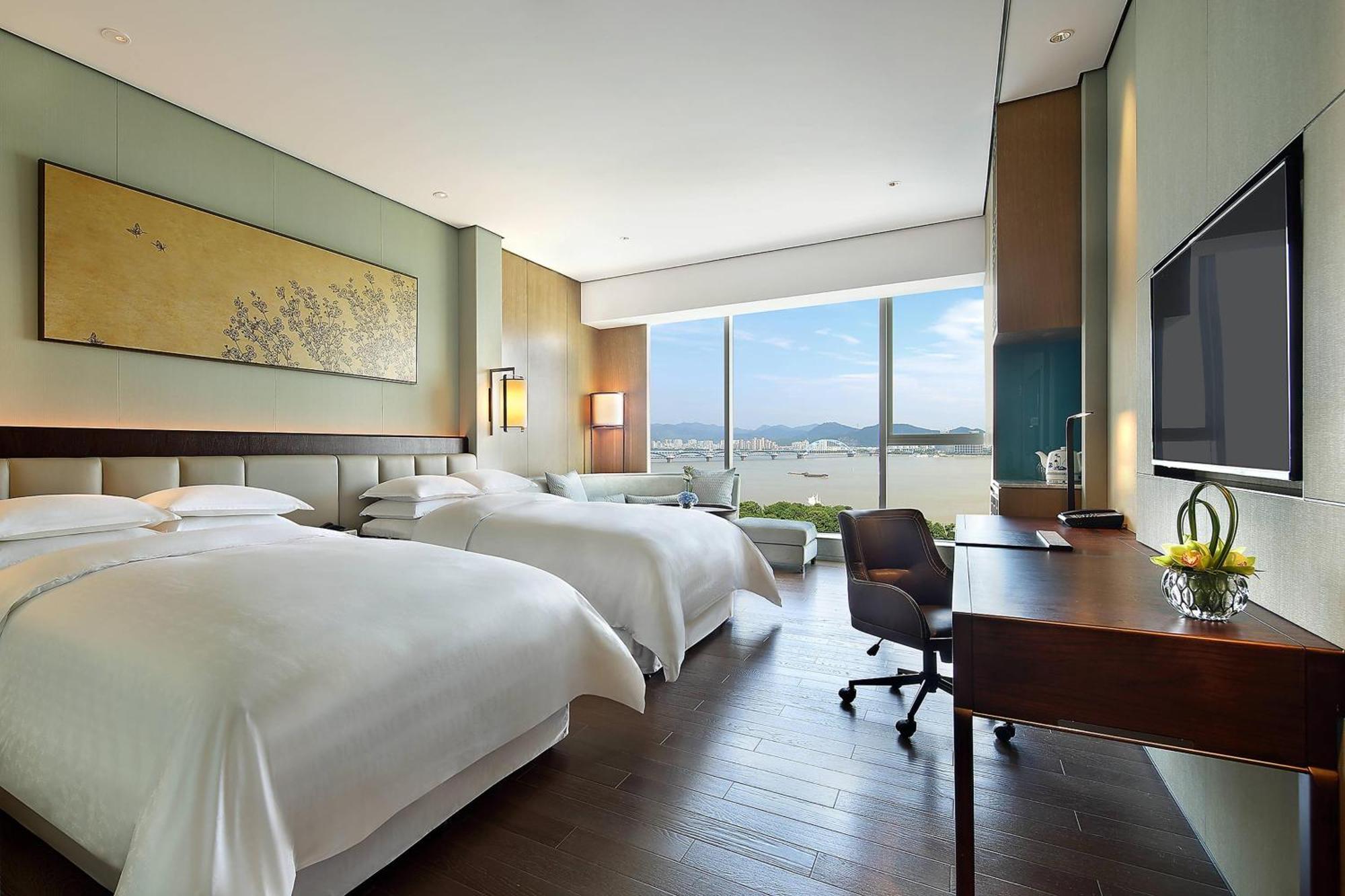 Sheraton Grand Hangzhou Binjiang Hotel Exterior foto